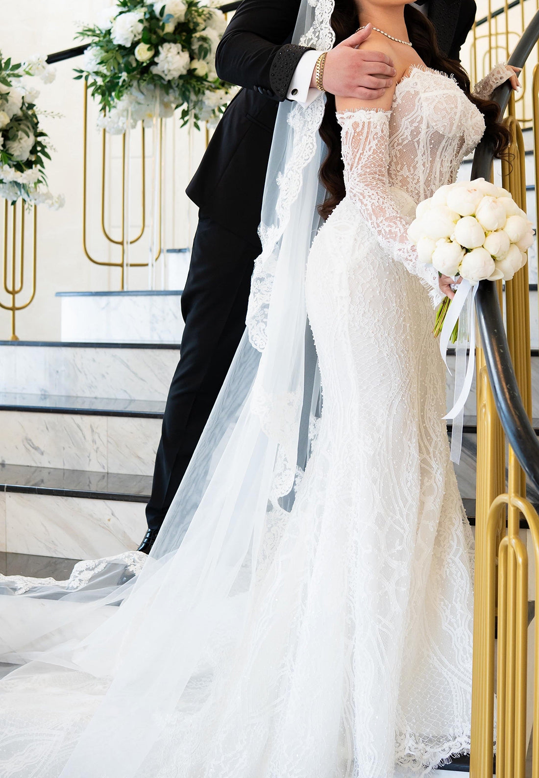 Illusion Corset Mermaid Lace Wedding Dress