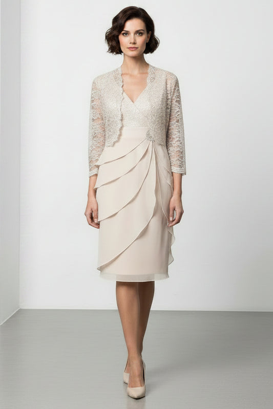 Lace Sheath Dress with Matching Bolero Jacket
