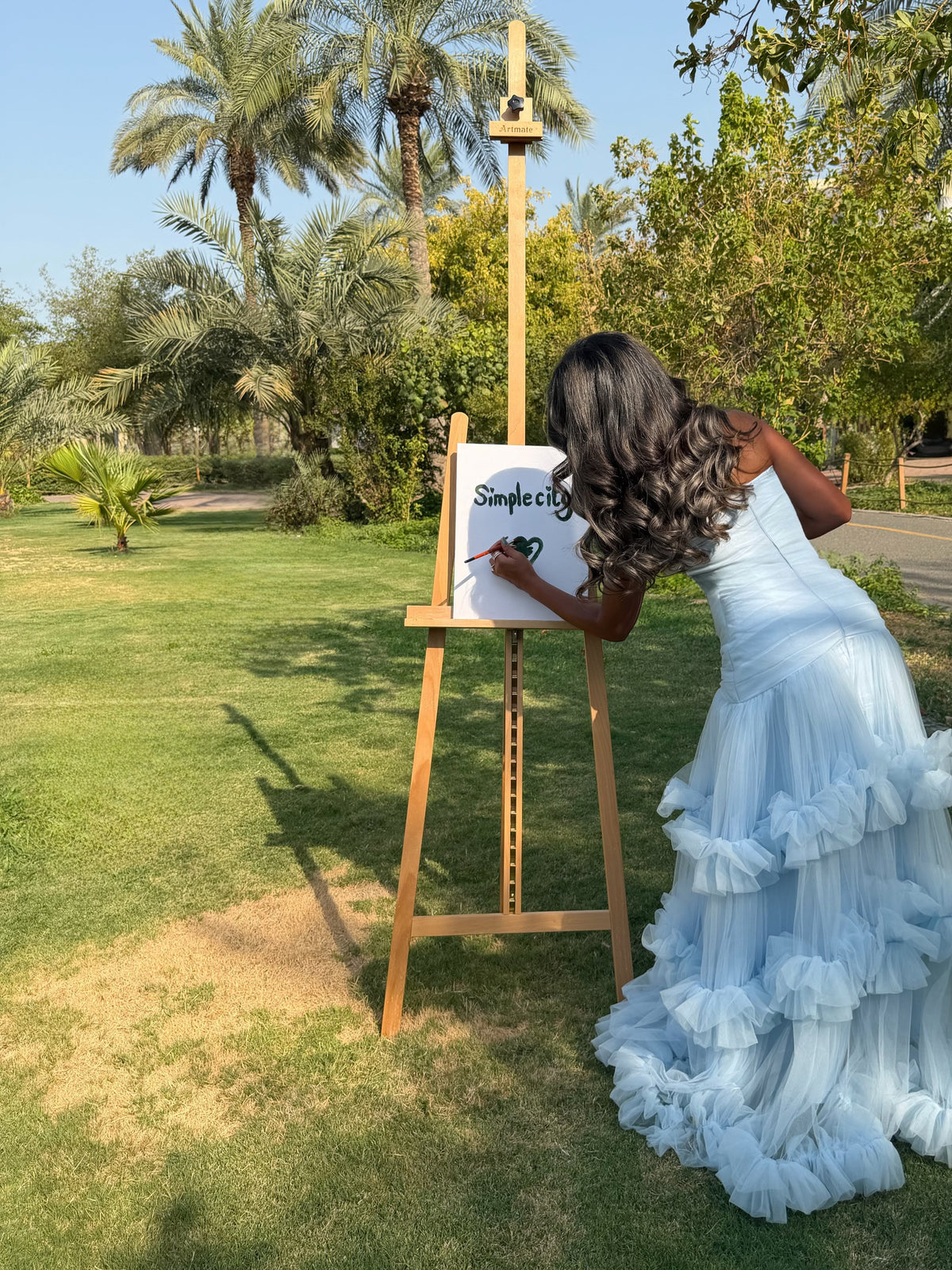 Ruched Halter Tiered Ruffle Tulle Gown