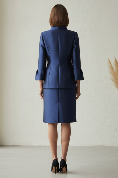 Elegant Structured Formal Midi Dress