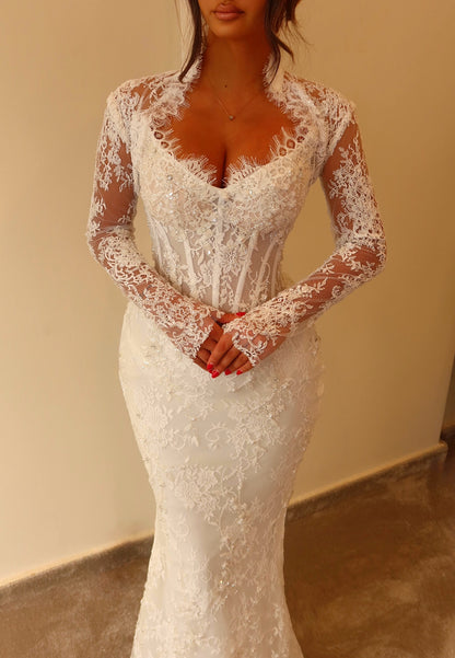 Lace Corset Mermaid Wedding Dress