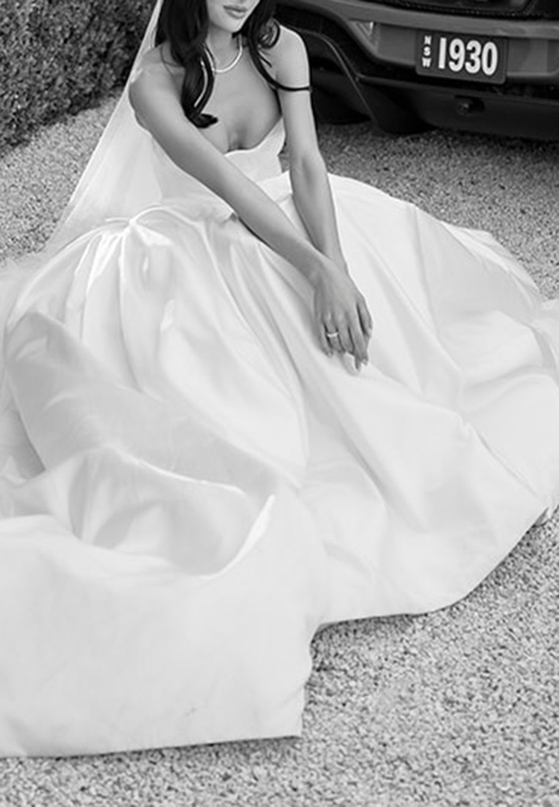 Strapless Corset Satin Ball Gown Wedding Dress