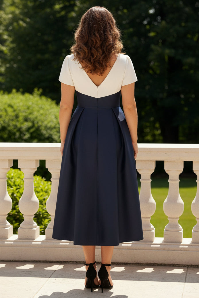 Elegant Embroidered A-Line Midi Dress