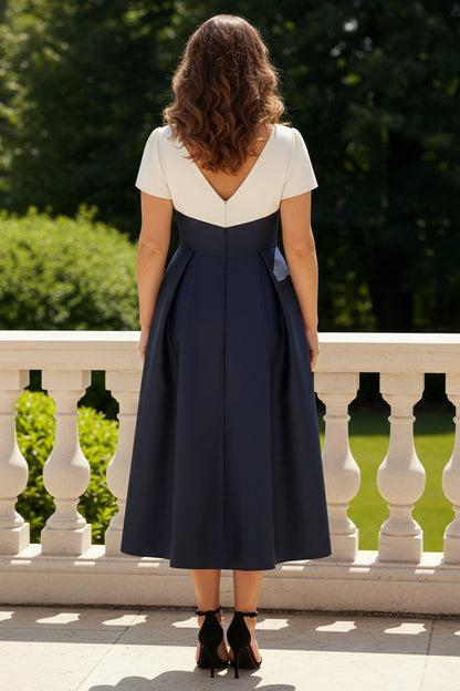 Elegant Embroidered A-Line Midi Dress