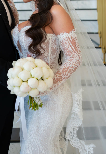 Illusion Corset Mermaid Lace Wedding Dress