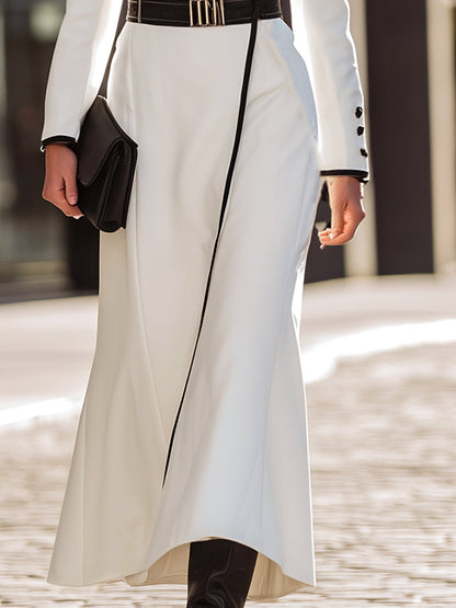 VOS LEE Asymmetric Trimmed Blazer Dress