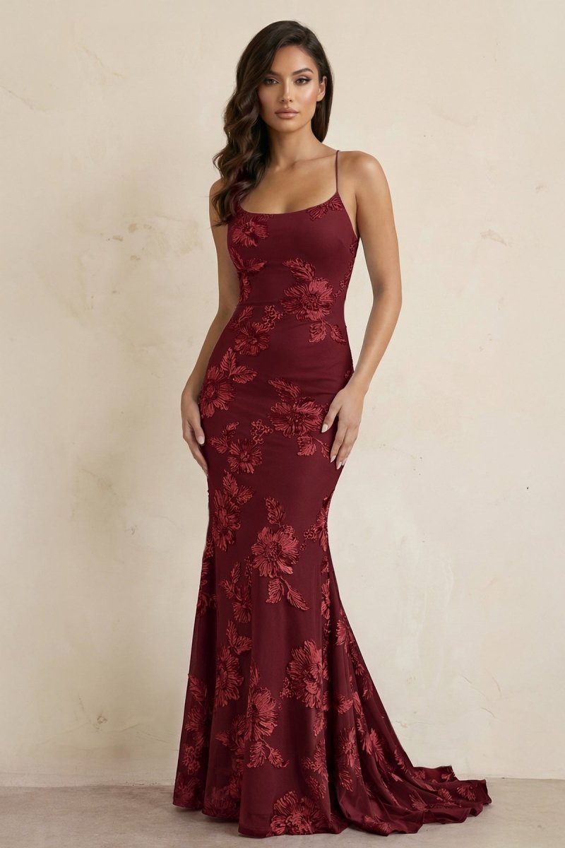 Sky Blue Spaghetti Straps Mermaid Tulle Long Prom Dresses With Appliques