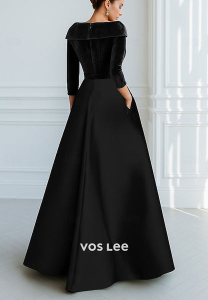 Elegant & Luxurious V Neck Velvet Embroidery Sequined Mermaid Evening Dress