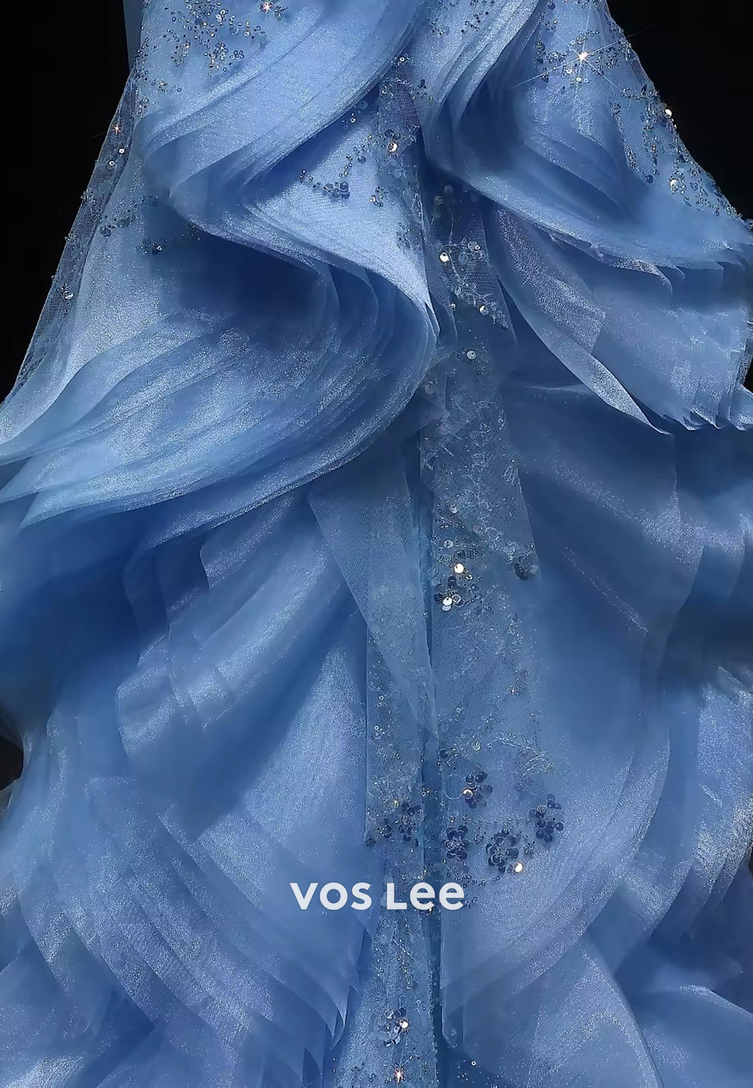 Couture & Ornate Pleated Halter Sequins Mermaid Evening Dresses with Sweep Train