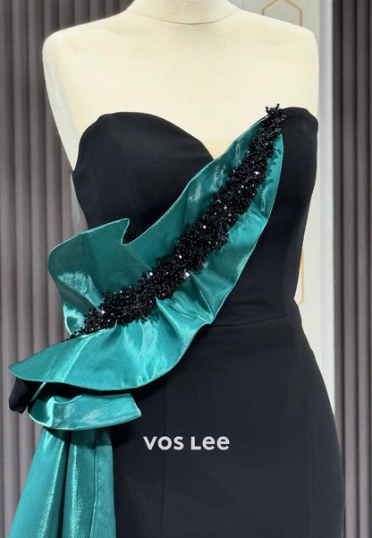 Couture & Classic A-Line Sweetheart Strapless Beading Floor-Length Evening Dresses