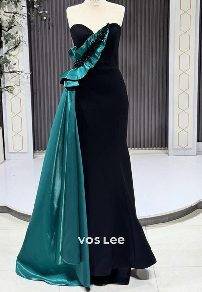 Couture & Classic A-Line Sweetheart Strapless Beading Floor-Length Evening Dresses