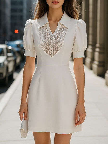 Elegant Ivory Mini Dress Wedding Guest Dresses