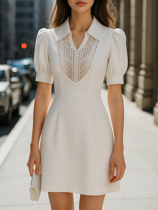 Elegant Ivory Mini Dress Wedding Guest Dresses