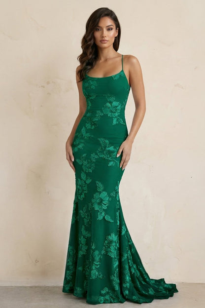 Sky Blue Spaghetti Straps Mermaid Tulle Long Prom Dresses With Appliques