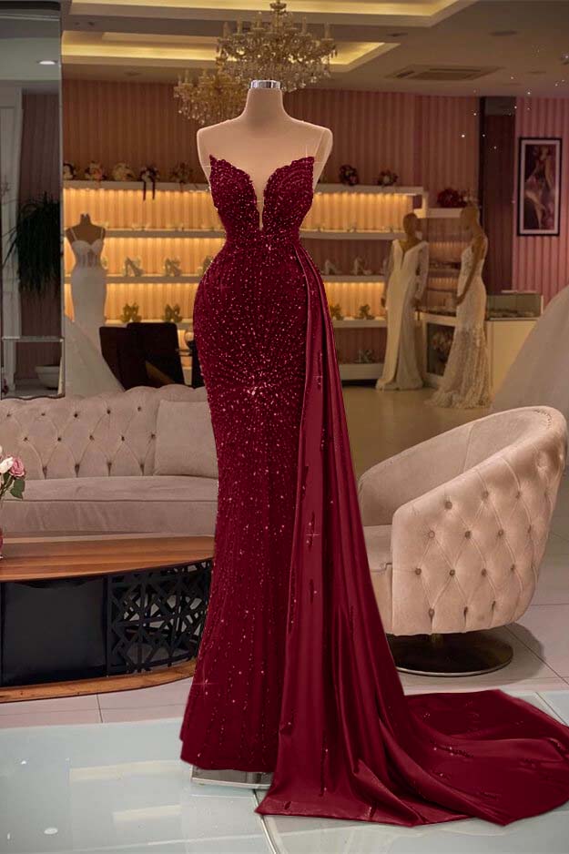 Gorgeous Gold Sweetheart Sleeveless Mermaid Evening Dress Ruffles With Rhinestone Beading