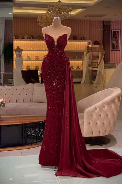 Gorgeous Gold Sweetheart Sleeveless Mermaid Evening Dress Ruffles With Rhinestone Beading