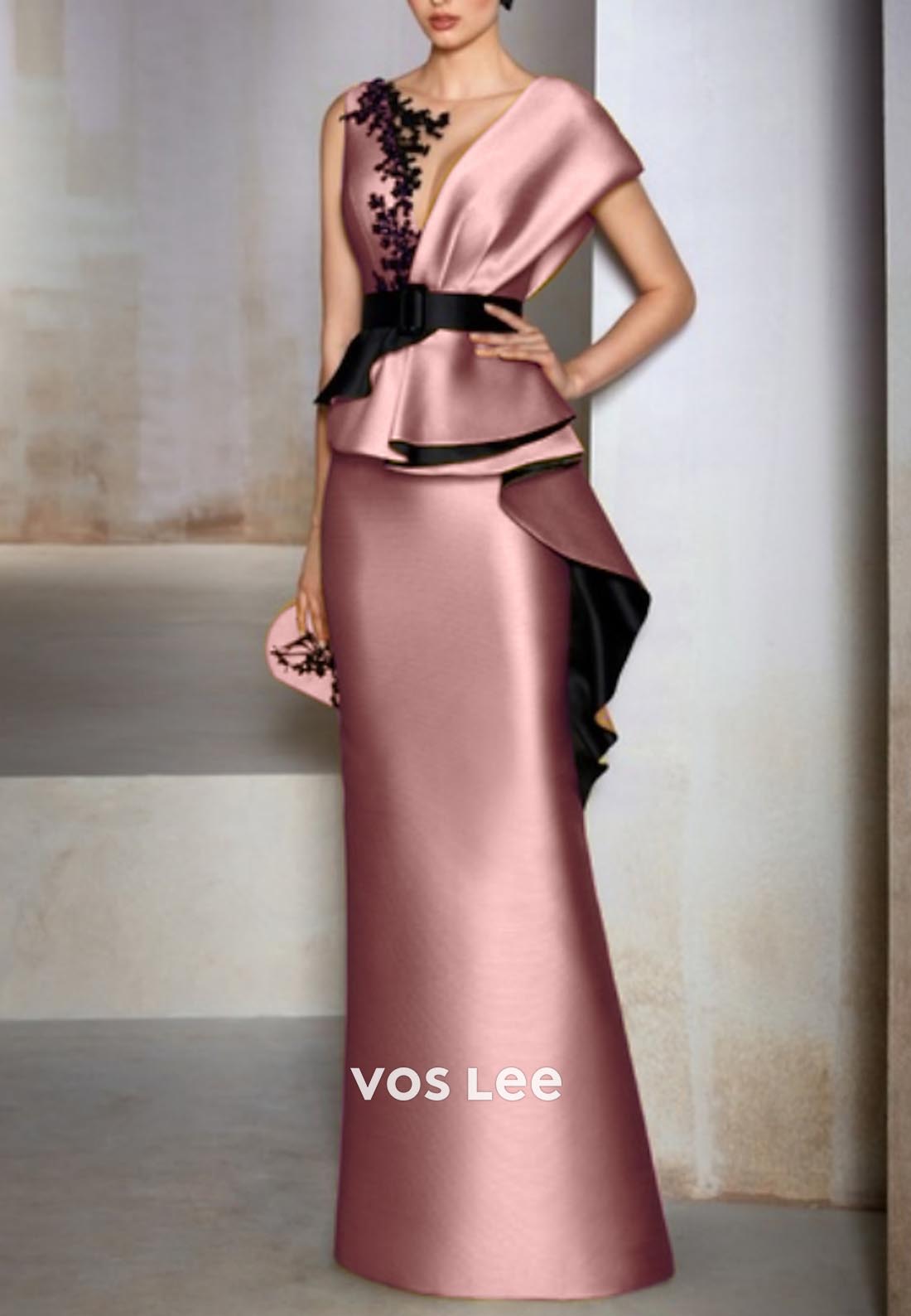 Elegant & Luxurious V Neck Appliques Mermaid Evening Dress Formal Gowns
