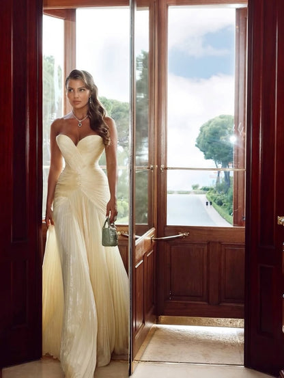 Gorgeous Sweetheart A-Line Prom Dress Long With Pleats