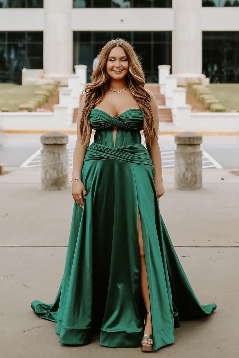 Sweetheart Pink Keyhole A-lin Long Prom Dress