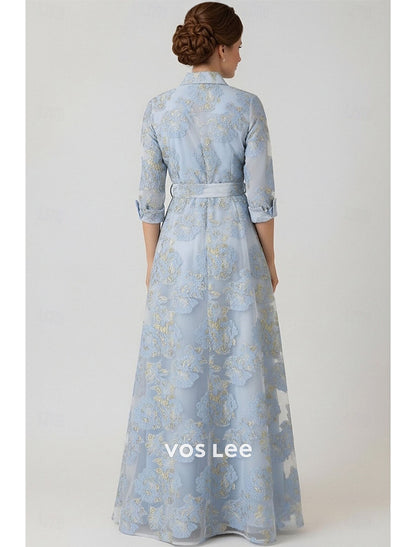 Blush Pink Floral Embroidered Shirt Dress | Belted Waist Rolled Sleeve Maxi Dress with Slit