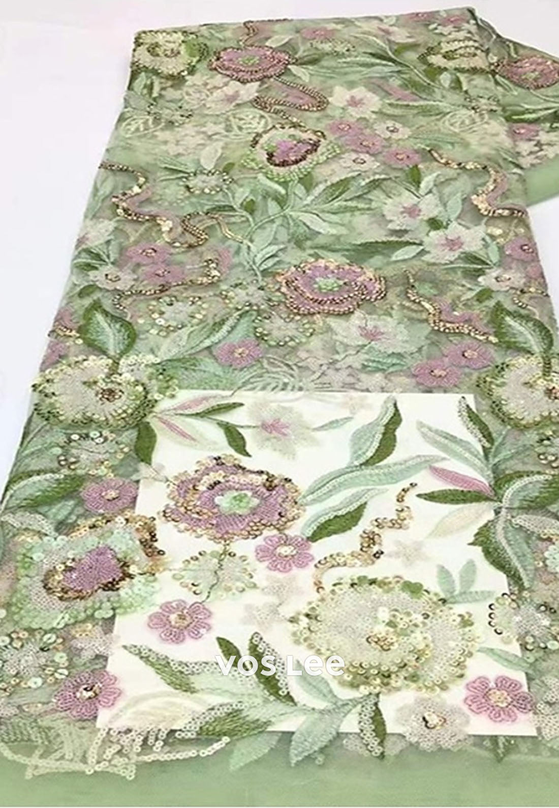 3/4 Length Sleeve A-Line Sheath Floor Length Evening with Glitter Sequin Embroidery Overskirt