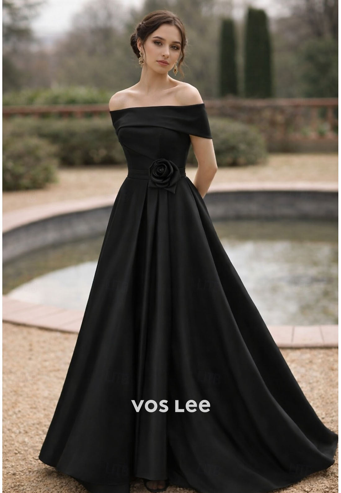 Elegant Mother Dress Off Shoulder Satin Ball Gown for Wedding Guests