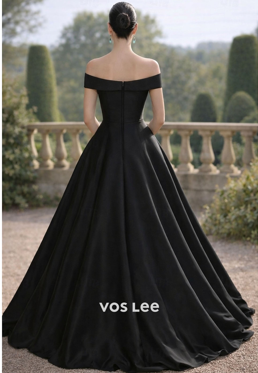 One-Shoulder Ball Gown - Mother's Wedding & Banquet Maxi Dress