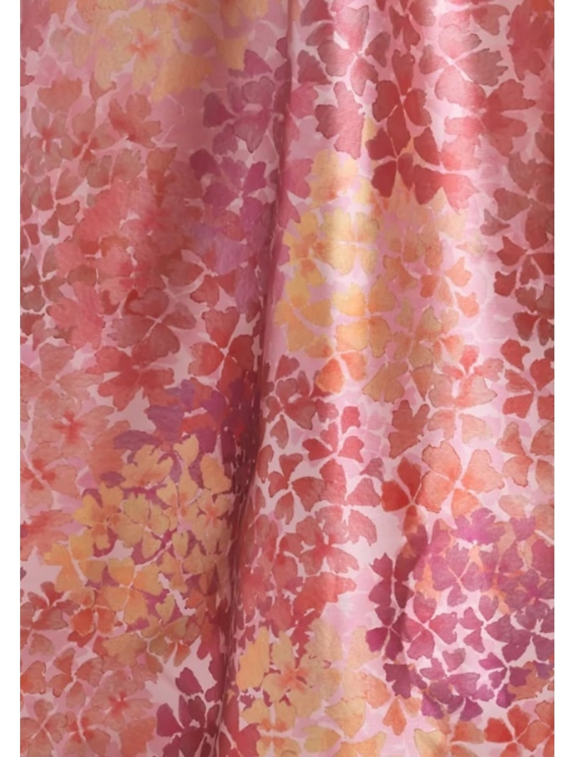Luxury Pink Ombre Ball Gown - V-Neck Floral Embroidered Formal Prom Dress