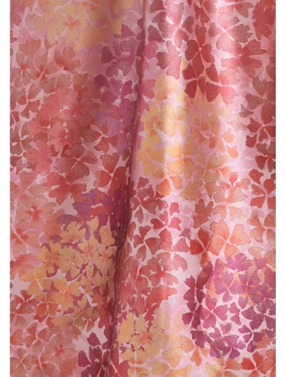 Luxury Pink Ombre Ball Gown - V-Neck Floral Embroidered Formal Prom Dress