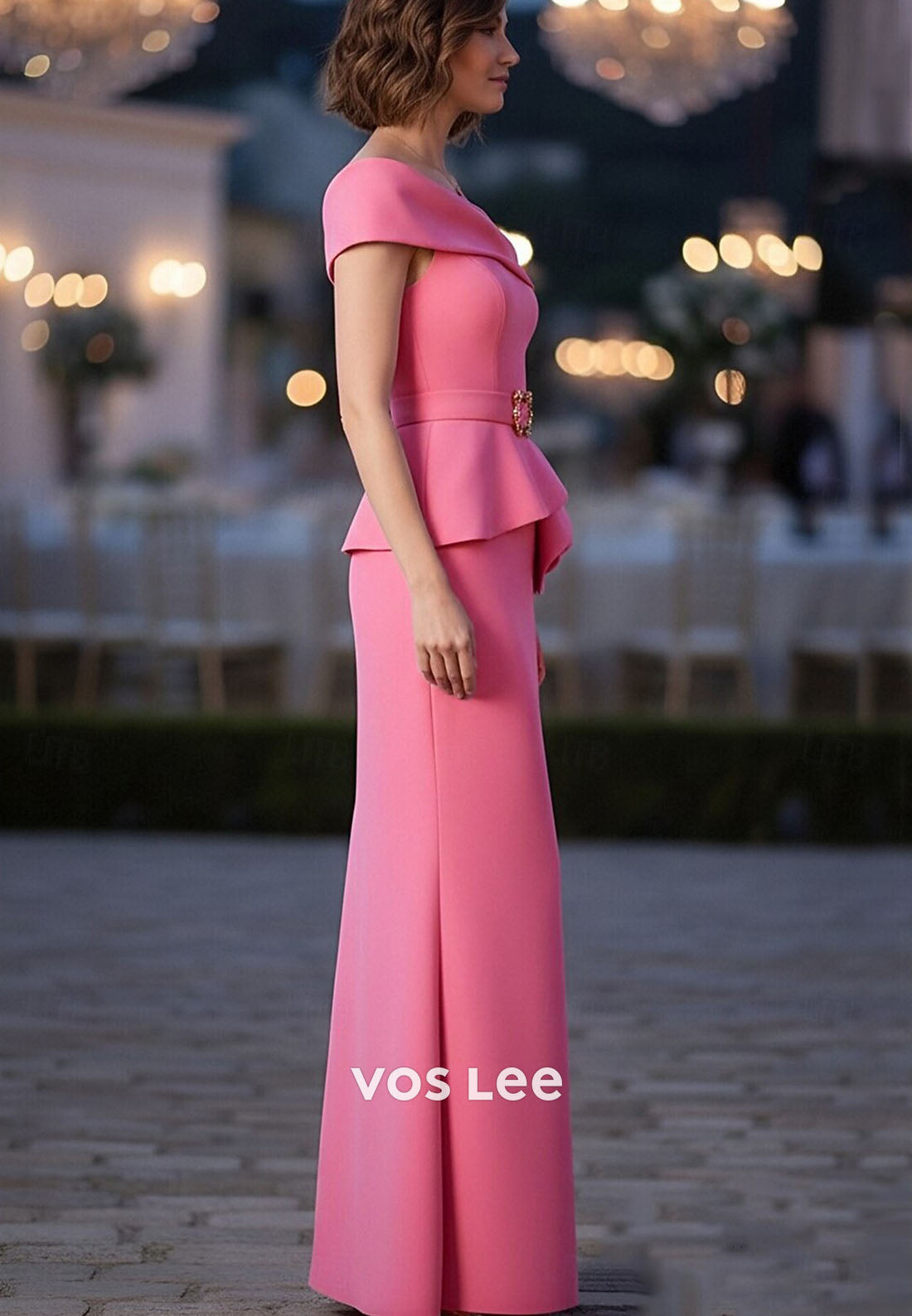 Mermaid Floor Length Dresses Evening Gown Off Shoulder Wedding Formal Dress