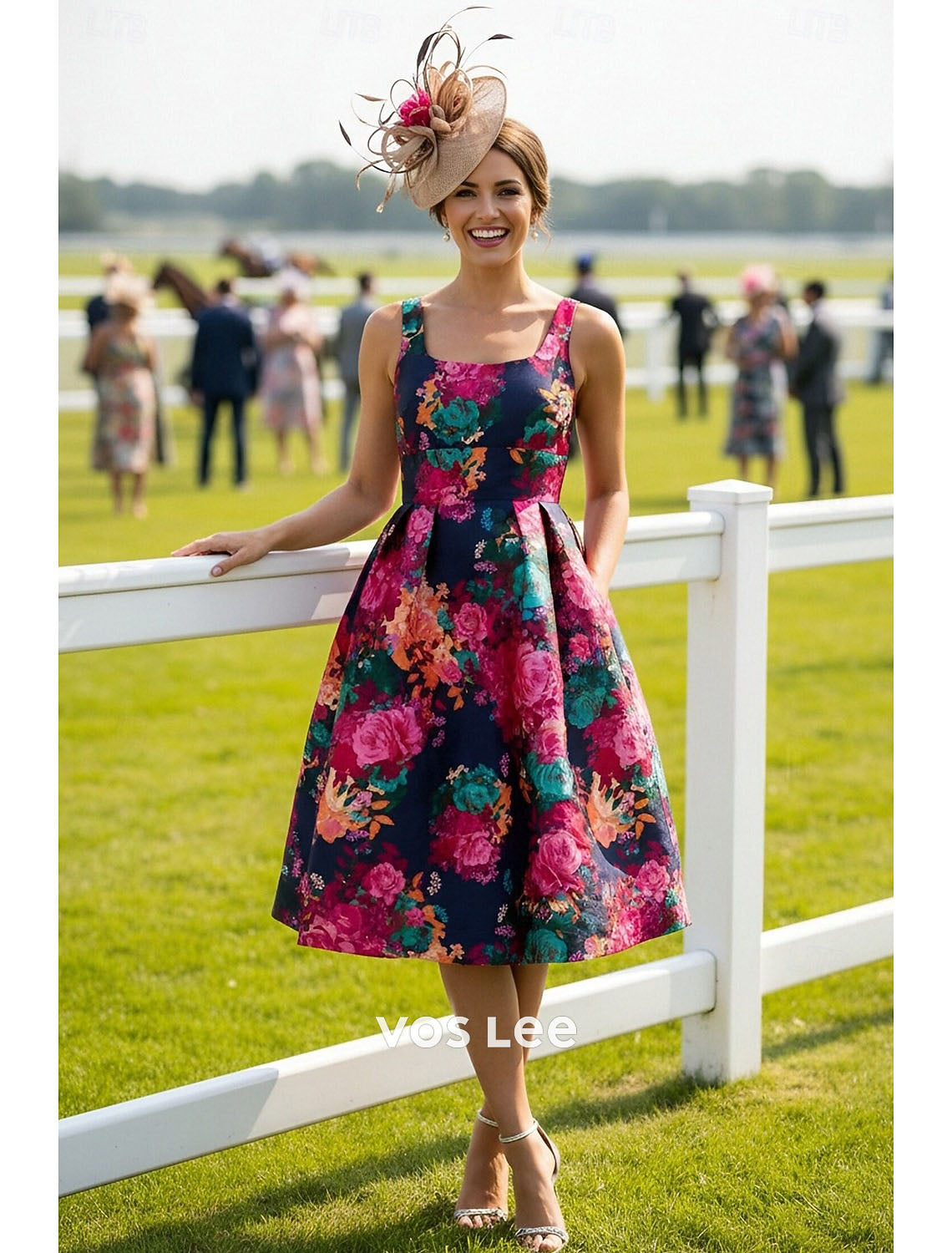 Floral Print Fit-and-Flare Dress | Kentucky Derby & Wedding Guest Outfit