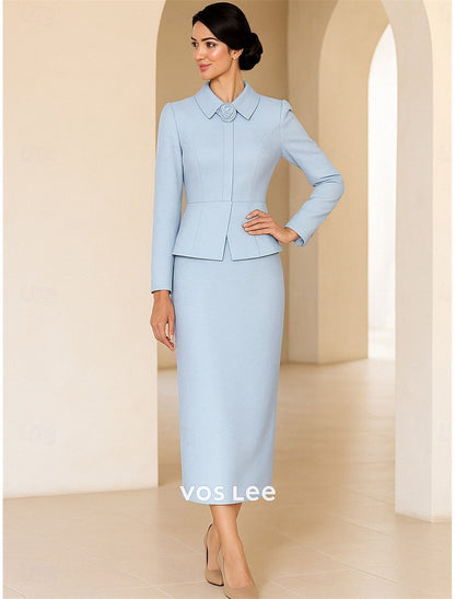 Elegant Light Blue Mother of the Bride Dress, Formal Dress for Wedding Guest