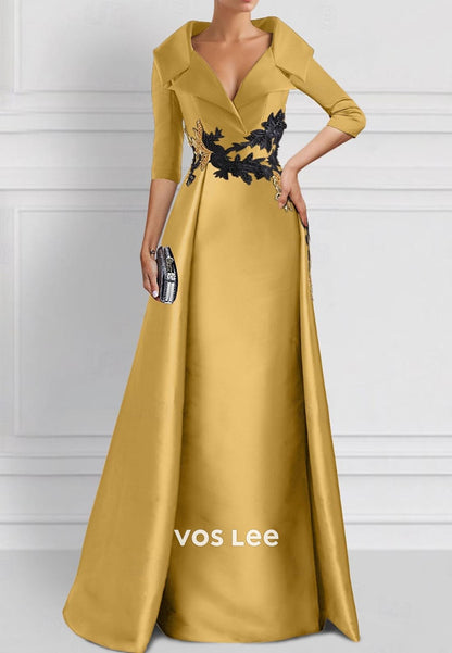 Glamorous & Dramatic Long Sleeves V Neck Mermaid Long Formal Evening Dress
