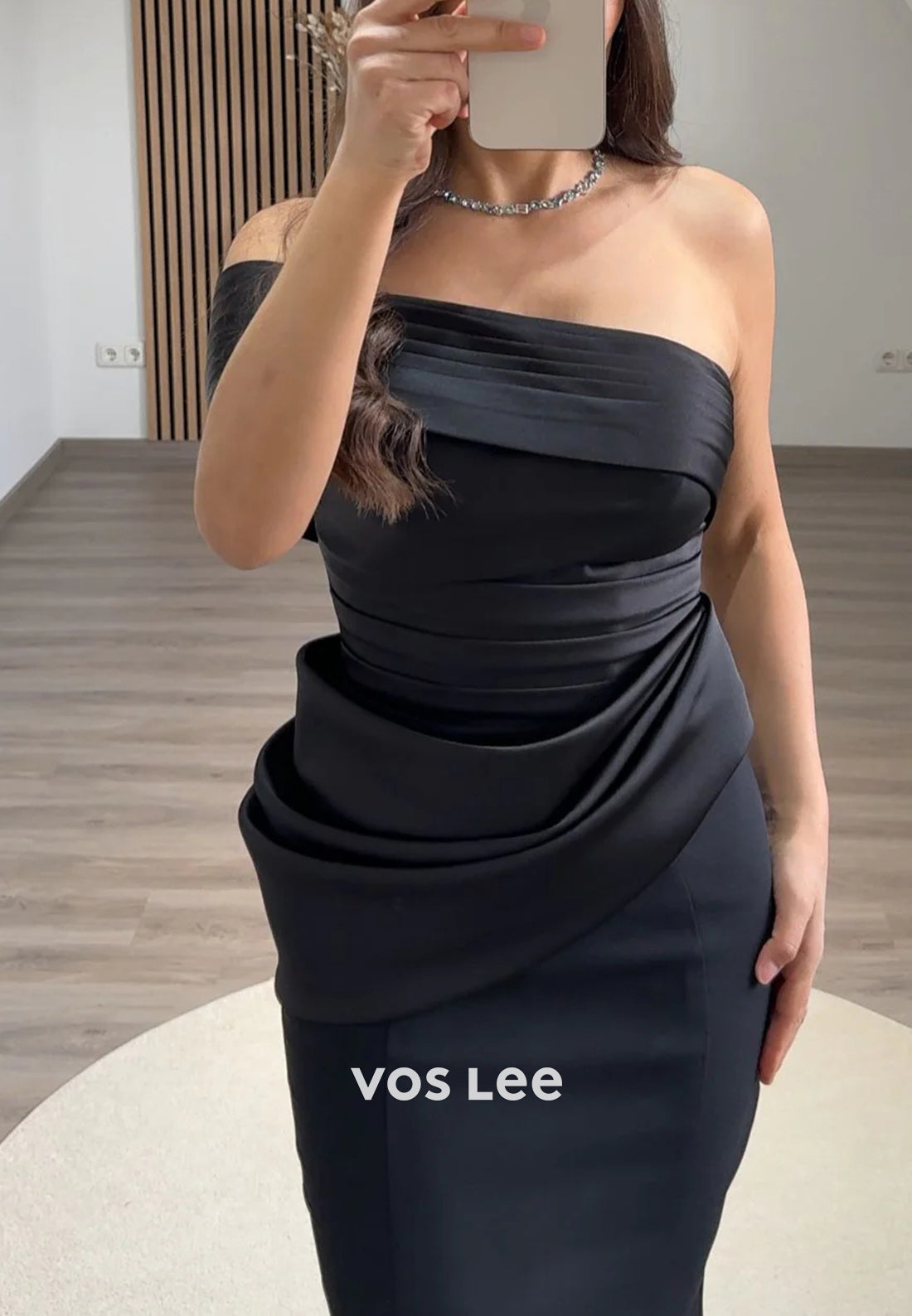 Classic & Timeless One Shoulder Pleated Mermaid Evening Dresses with Sweep Train