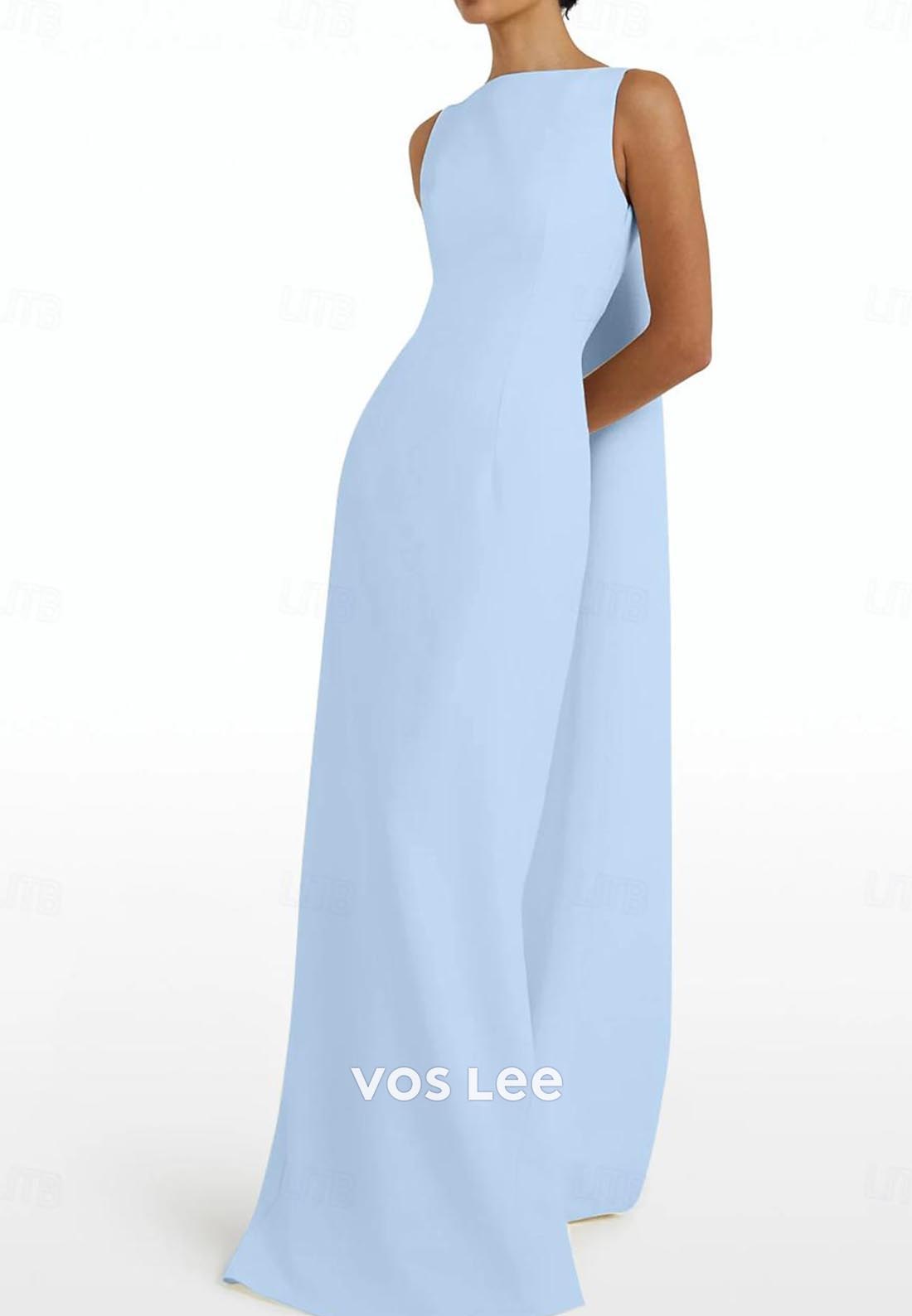 Couture & Ornate  Sleeveless Bowknot Sleek Mermaid Evening Dress