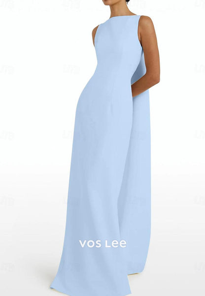Couture & Ornate  Sleeveless Bowknot Sleek Mermaid Evening Dress
