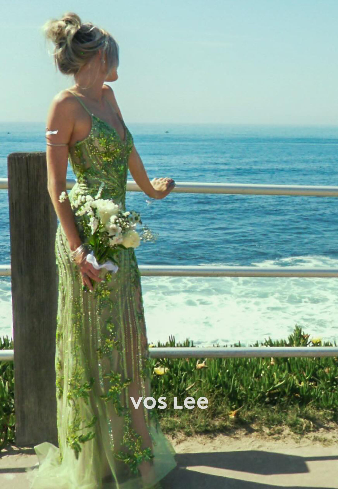 Sparkling Green Sequin Mermaid Prom Dress with Spaghetti Straps | 2026 Formal Gown