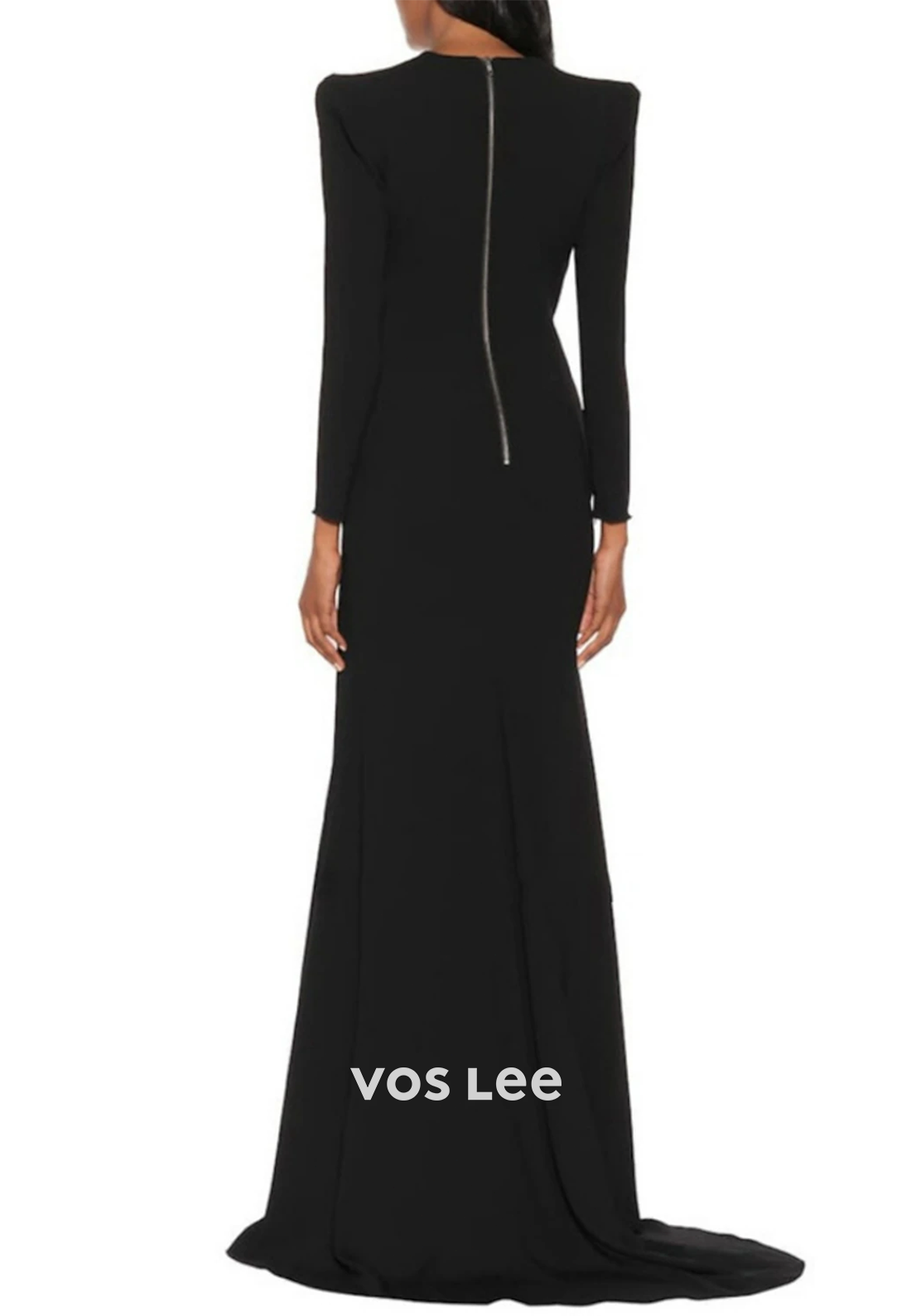 Glamorous & Dramatic A-Line Low V-Neck Pleated Evening Dress with High Slit