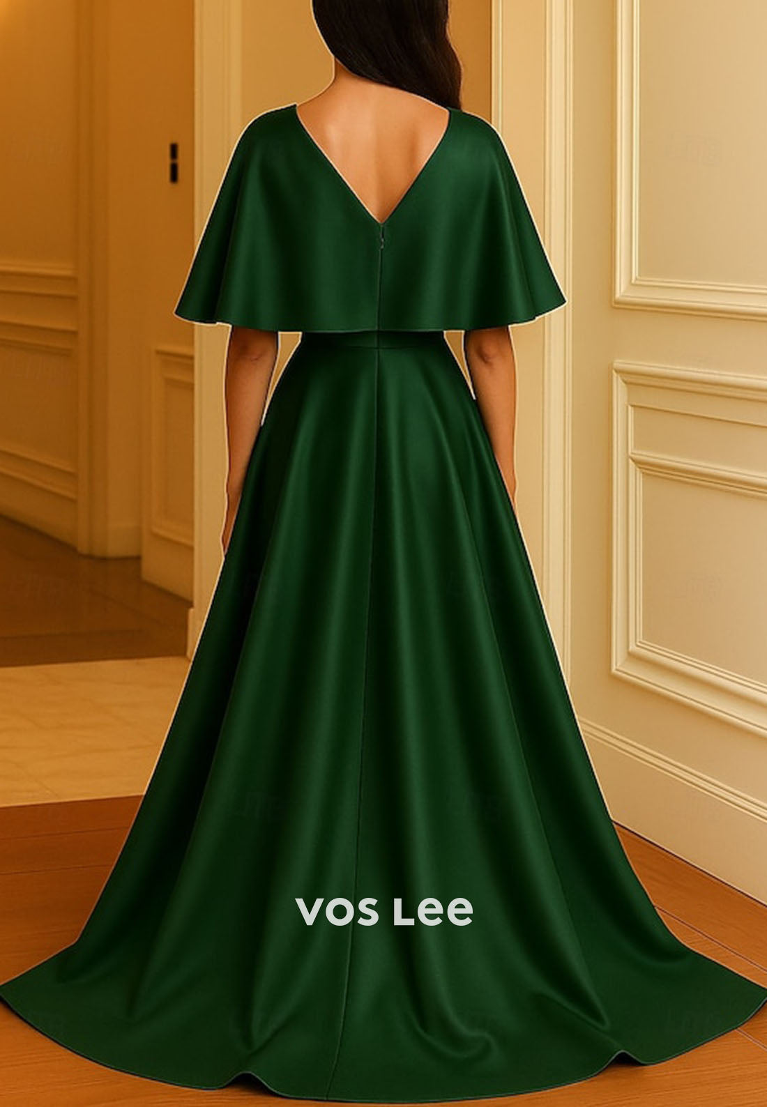 Beaded Sequin Flower Cap Sleeves Sheath Formal Gown Mother Dress