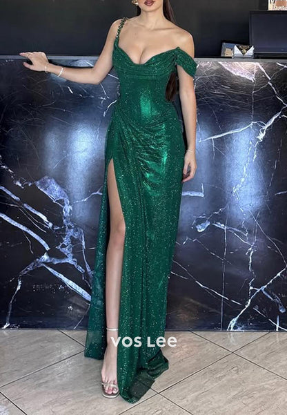 Fashion One Shoulder High Tiered Mermaid Evening Formal Dresses