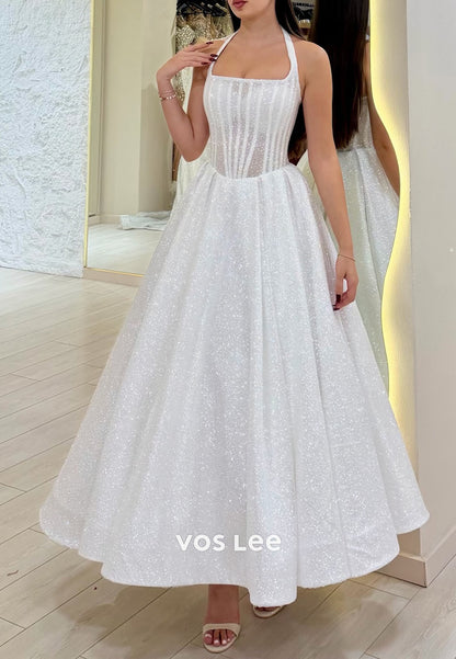 Strapless A-Line Shining  Prom Dress Princess Dress