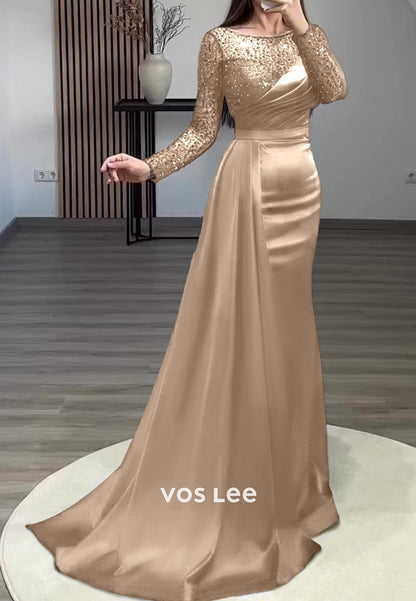 Chic & Modern Sweetheart Sequined Mother of Bride Evening Dress with Brush Train