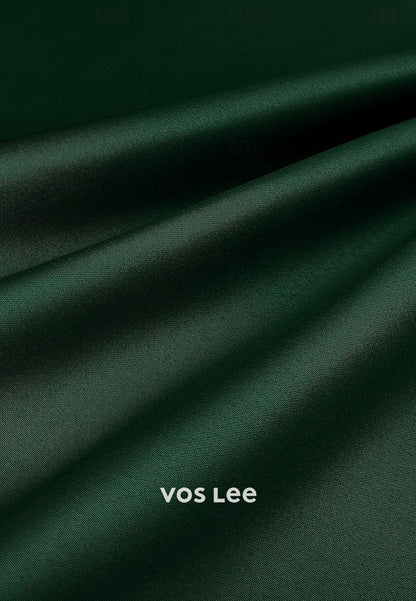 High-Neck Sequined Long-Sleeves A Line Evening Dress Formal Gowns