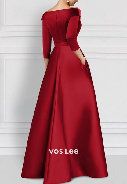 Glamorous & Dramatic Long Sleeves V Neck Mermaid Long Formal Evening Dress