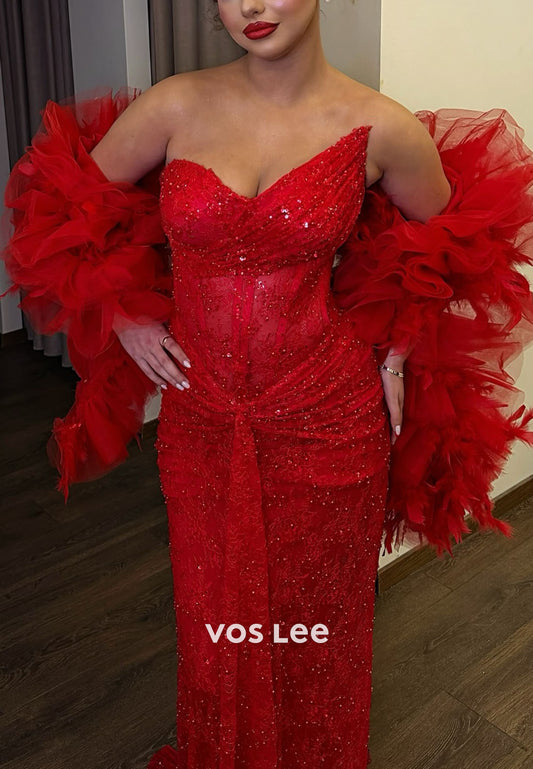 Sexy Sweetheart Fully Diamonds Mermaid Evening Dress Long Prom Dress With Crystals