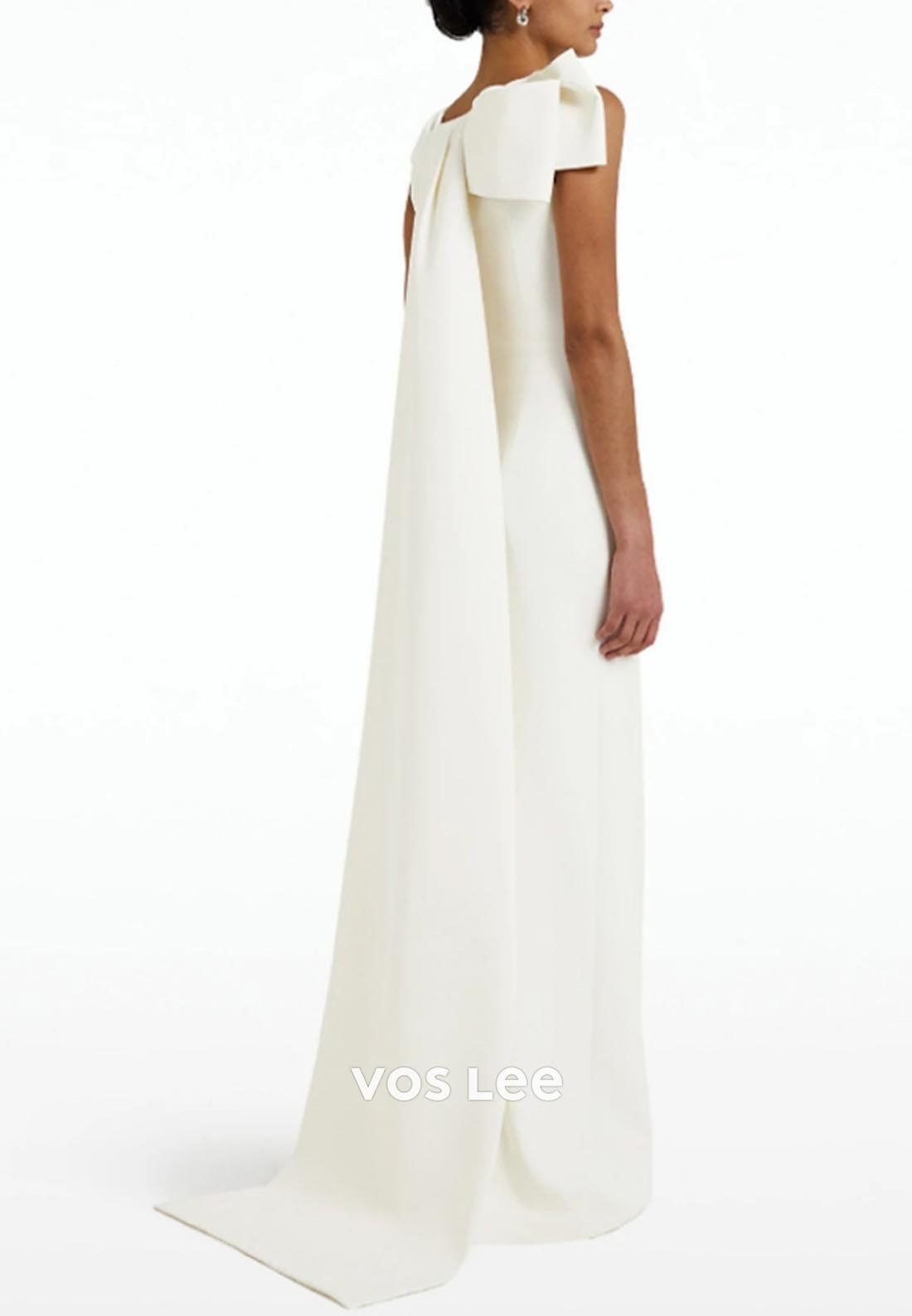 Couture & Ornate  Sleeveless Bowknot Sleek Mermaid Evening Dress