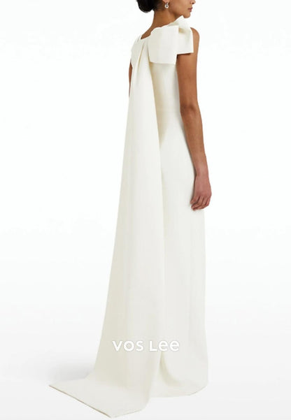 Couture & Ornate  Sleeveless Bowknot Sleek Mermaid Evening Dress