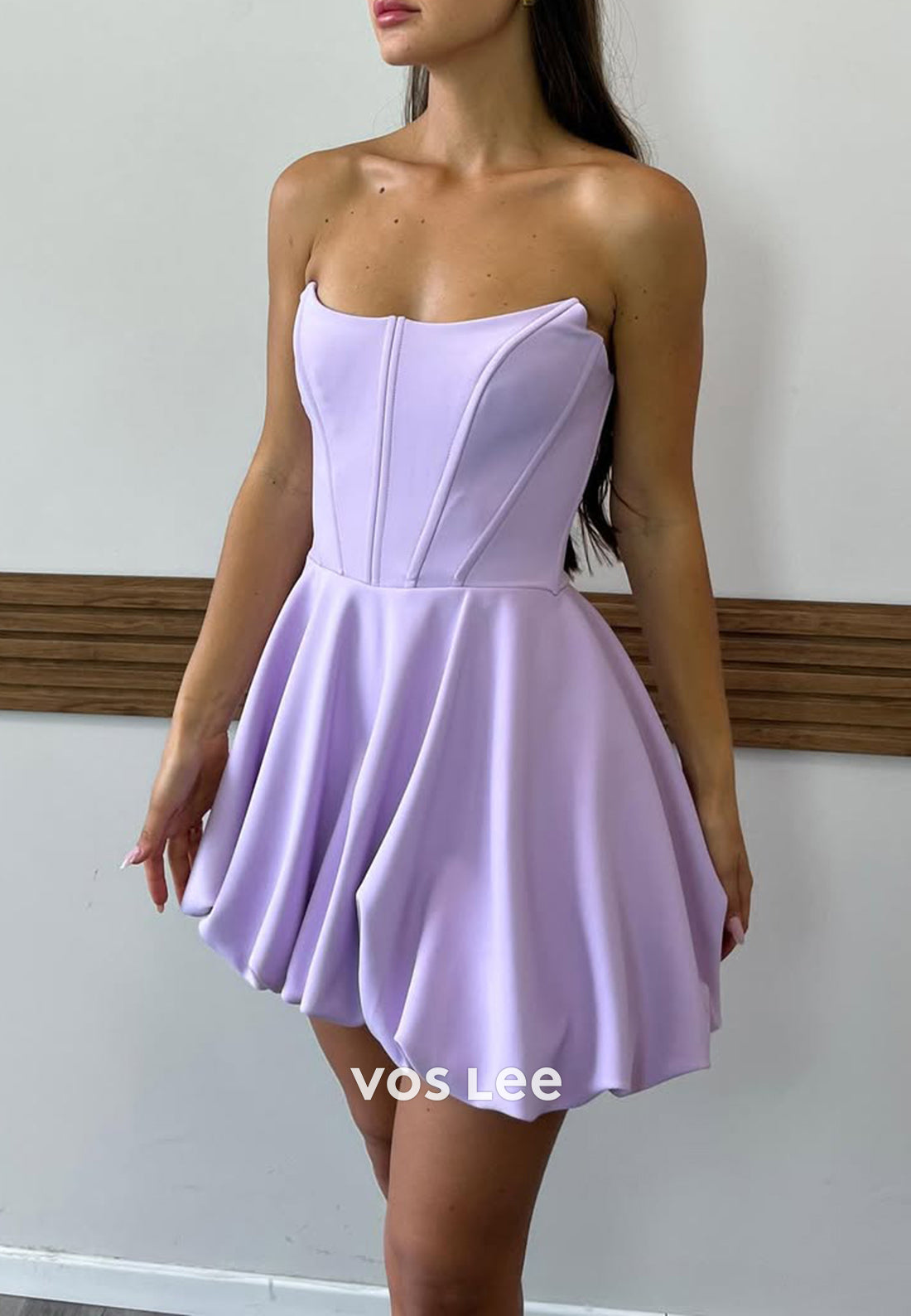 Sexy & Sleek A-Line Strapless Scoop Pleated Homecoming Dresses