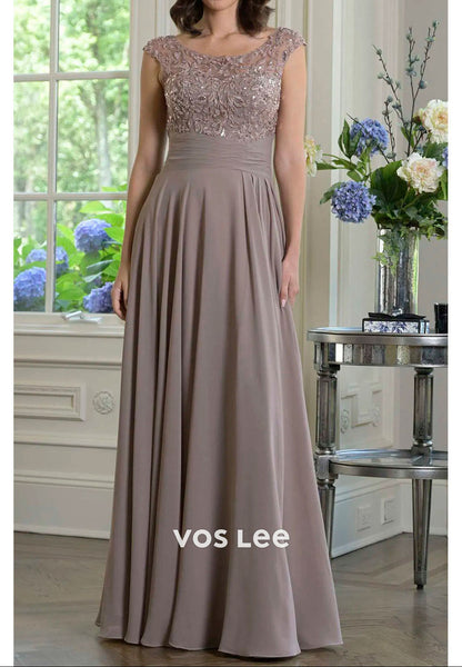 Sequin Bodice Plum Formal Dress | Ruched Floor-Length Gown for Wedding Guests