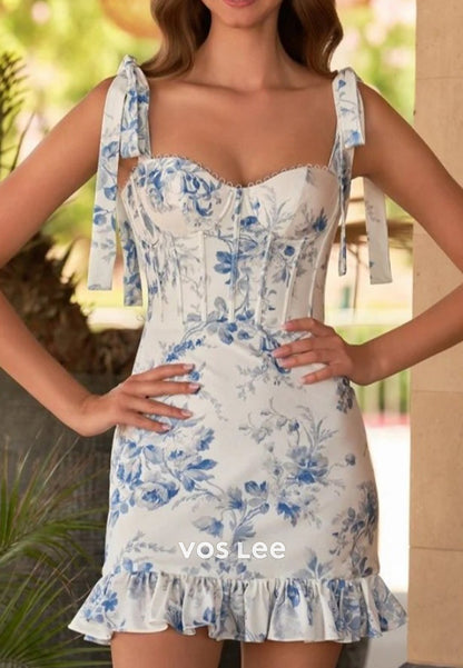 Sexy & Hot Spaghetti Straps Sweetheart Mermaid Homecoming Dresses